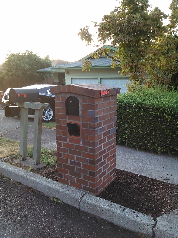 After Brick Mailbox Installation