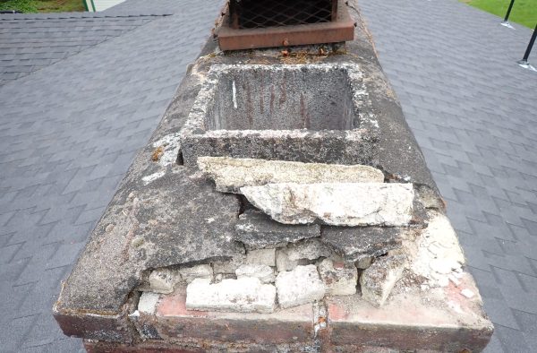 Damaged Chimney Crown