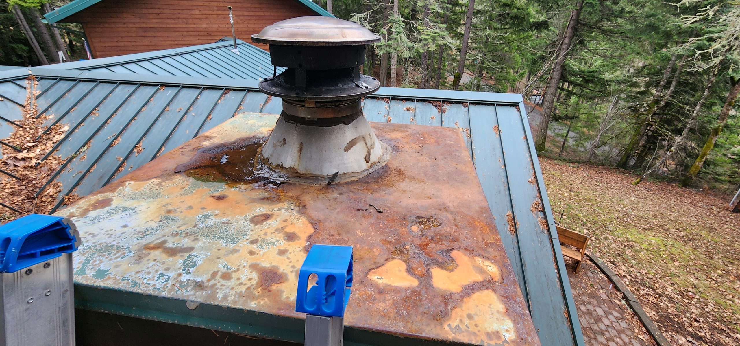 Water Damaged Chimney Chase Cover Water Damaged Chimney Chase Cover